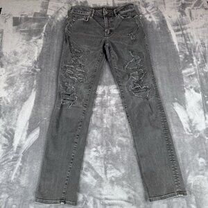 American Eagle Next Level Flex Jeans 28x32 Distressed Black Skinny Jeans